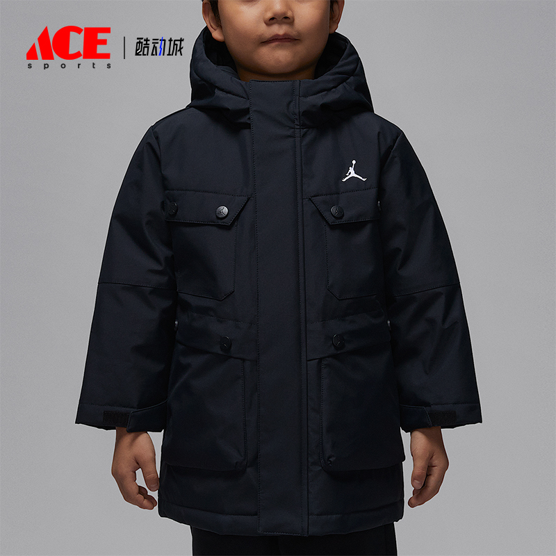 Nike/耐克正品JORDAN小童运动保暖日常连帽休闲羽绒服IQ9926-010
