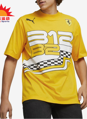 Puma/彪马正品夏季男士透气休闲运动图案训练短袖T恤535799-05