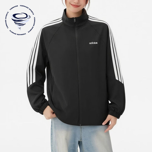 Adidas/阿迪达斯正品新款女士运动保暖经典拉链跑步外套KQ5370