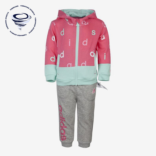 Adidas/阿迪达斯正品婴童休闲时尚简约长袖运动套装AY4631