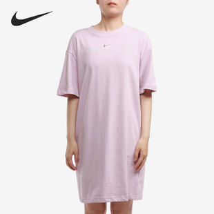 Nike/耐克短袖夏季中长款休闲女子透气上衣裙T恤CZ9407-576
