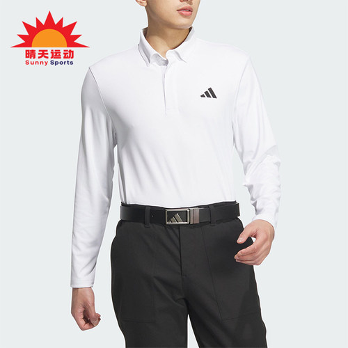 阿迪达斯男士高尔夫长袖POLO衫
