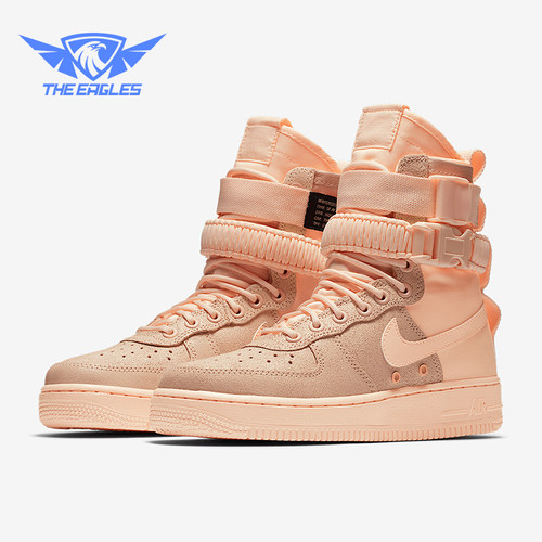 Nike/耐克正品SF-Air Force 1女士拼接搭扣板鞋857872-800