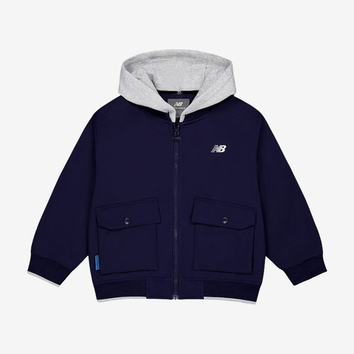 New Balance新百伦正品儿童连帽长袖日常出行棉衣7QF41013-NV