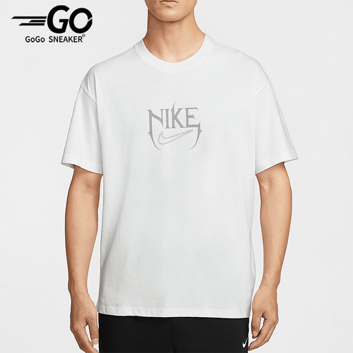 Nike/耐克正品2025夏季款男士休闲宽松经典印花透气T恤HJ3432-121