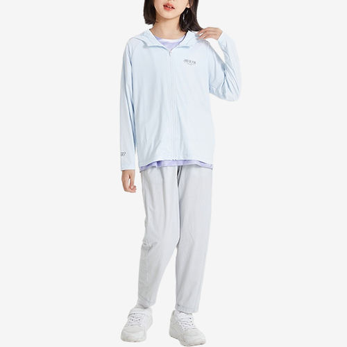 Skechers斯凯奇正品字母印花儿童连帽拉链夹克P223G046-01CP