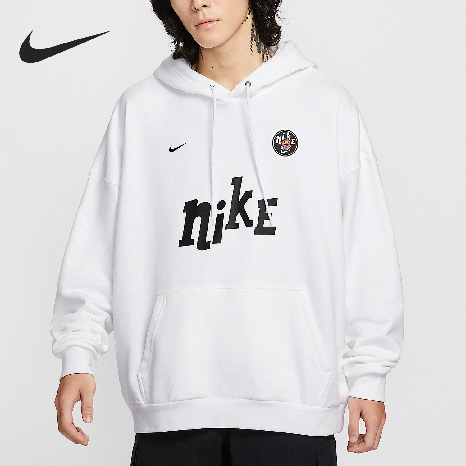 Nike/耐克官方正品Club Fleece男士针织套头连帽卫衣IM9356-100