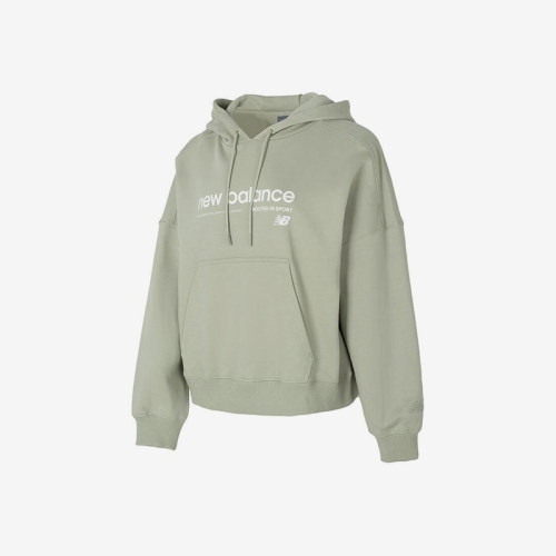 New Balance/NB正品新款女子时尚潮流连帽卫衣套头衫AWT41322-OVN