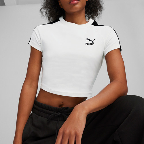 Puma/彪马官方正品ICONIC T7 BABY TEE女士休闲短款透气运动短袖