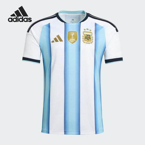 Adidas/阿迪达斯正品阿根廷国家队男士透气足球短袖JM8396
