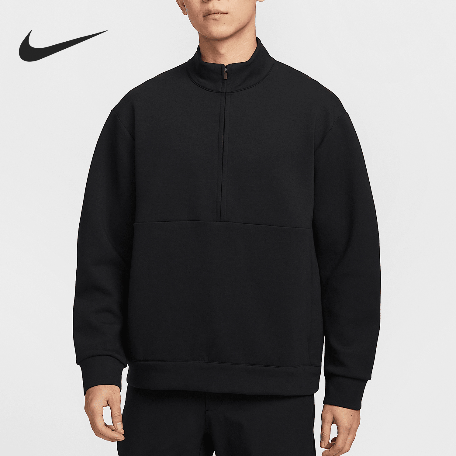 Nike/耐克官方正品新款男士半拉链宽松简约卫衣套头衫HQ6954-010
