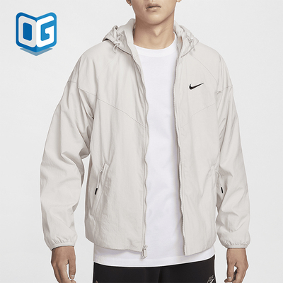 耐克男士户外梭织连帽宽松外套