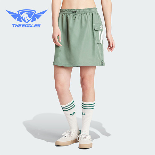 Adidas/阿迪达斯正品三叶草女士宽松工装风运动短裙IX6001