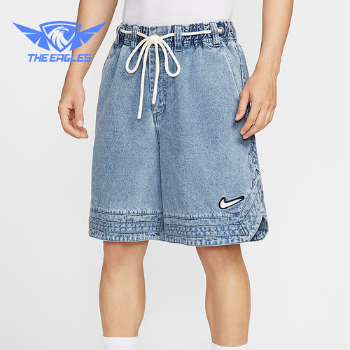 Nike/耐克正品夏季男士复古柔软牛仔布经典篮球短裤HV1914-436