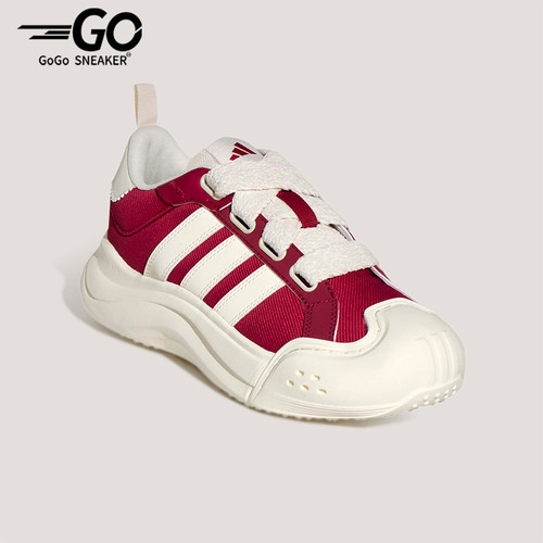 Adidas/阿迪达斯正品2026女士系带网球潮流厚底耐磨运动鞋KH7981