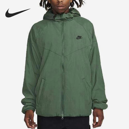 Nike/耐克正品男士刺绣宽松休闲运动连帽夹克外套FB8618-323