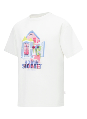 Lining/李宁正品男子时尚潮流宽松透气休闲圆领短袖T恤AHST145