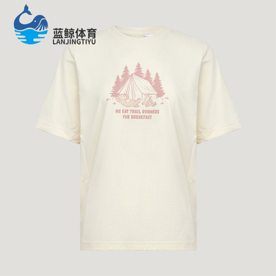 Adidas/阿迪达斯正品女士经典透气徒步运动印花短袖T恤LE4463