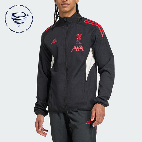 Adidas/阿迪达斯正品利物浦男士立领足球运动梭织夹克外套JV6572
