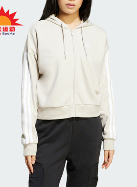Adidas/阿迪达斯正品W 3S FT FZ HD女士拉链夹克外套JW1821