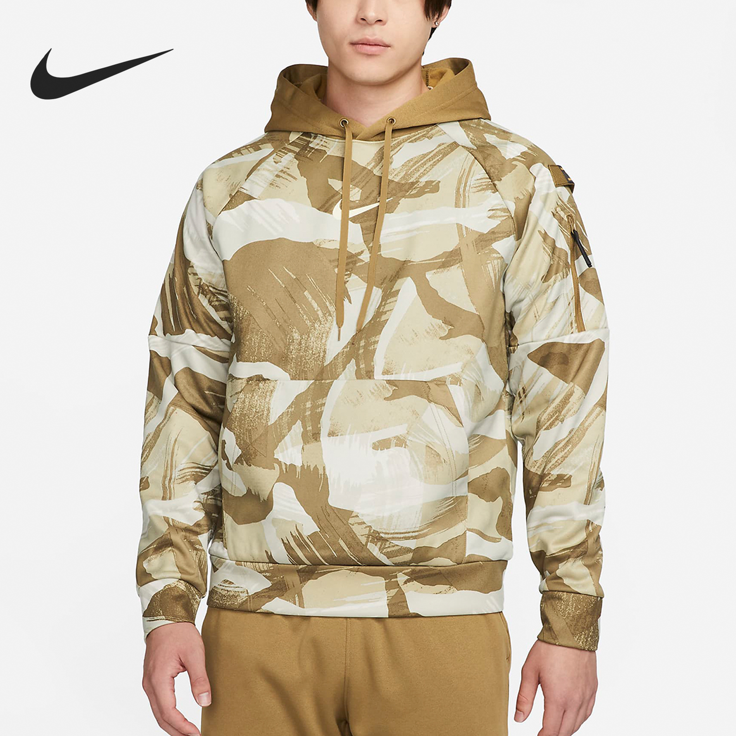 Nike/耐克官方正品春季新款男士加绒保暖运动连帽卫衣DQ6950-242