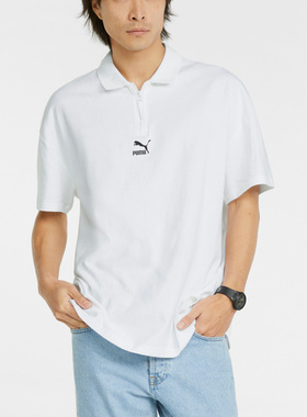 Puma/彪马正品夏季男子运动透气休闲翻领简约短袖535271-02