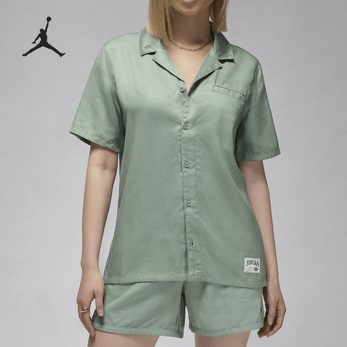 Nike/耐克正品Jordan夏季新款女士梭织衬衫短袖FN5764-304
