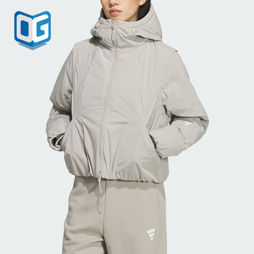 Adidas/阿迪达斯正品冬季女士运动保暖运动经典连帽棉衣KS0073