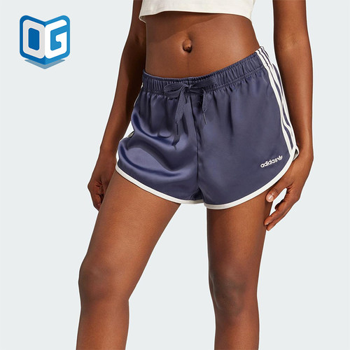 Adidas/阿迪达斯正品三叶草女士透气宽松缎面经典运动短裤JC8895