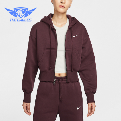 Nike/耐克正品秋冬女士运动加绒复古潮流休闲夹克外套HV2427-652