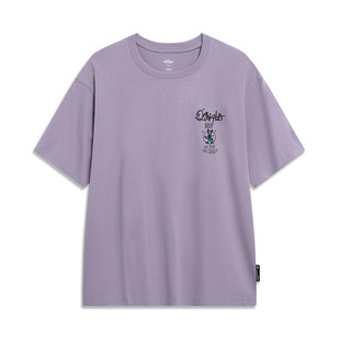 OSWALD联名男子舒适宽松短袖 T恤AHST311 李宁正品 Lining
