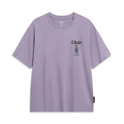 Lining/李宁正品OSWALD联名男子舒适宽松短袖T恤AHST311