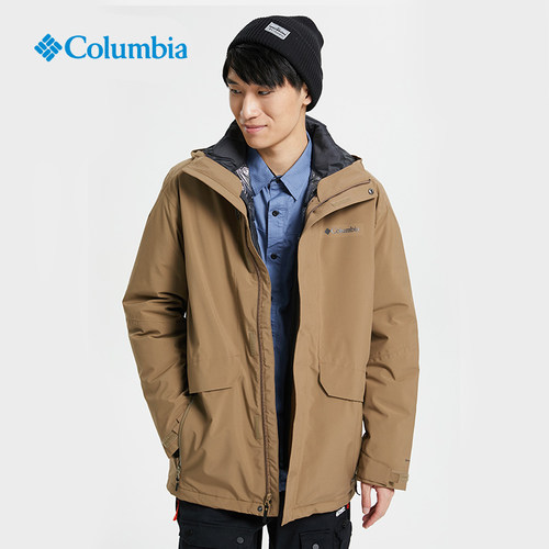 哥伦比亚正品男子21秋冬新品热反射夹棉内胆三合一冲锋衣XE1945