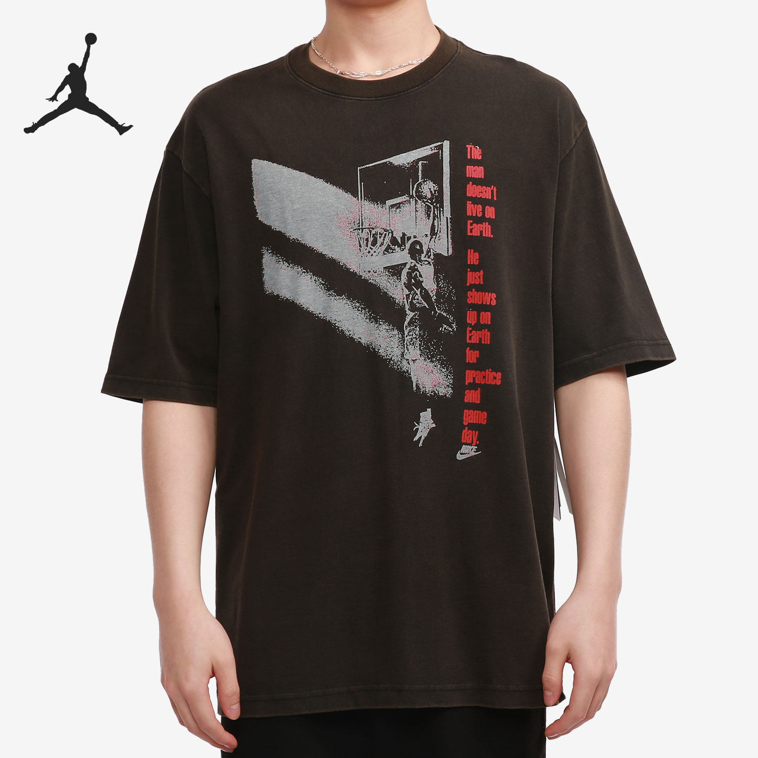 Nike/耐克正品当季新款男子AJ印花休闲半袖透气运动T恤CV5109