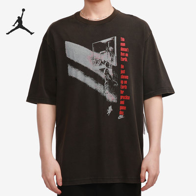 Nike/耐克正品当季新款男子AJ印花休闲半袖透气运动T恤CV5109