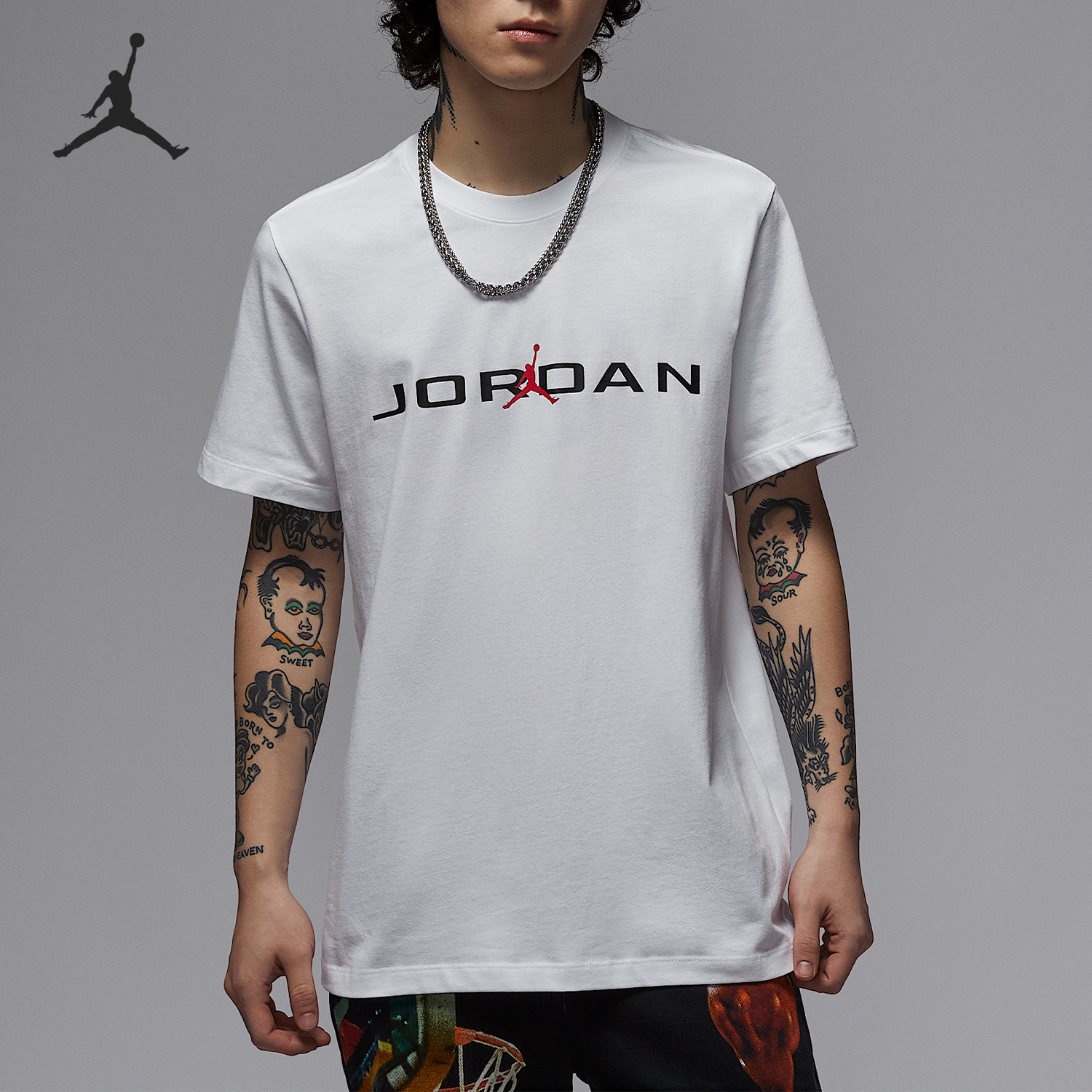 Nike/耐克官方正品JORDAN男士套头透气宽松耐穿短袖IB7354-101