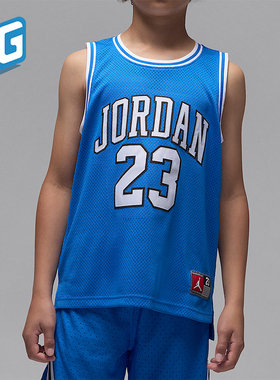 Nike/耐克正品JORDAN大童篮球圆领透气无袖训练背心DO1968-483