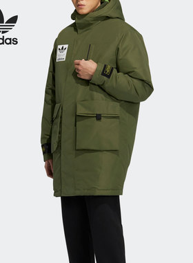 Adidas/阿迪达斯正品三叶草男子二合一保暖运动羽绒服 H58061