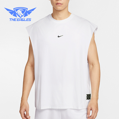 Nike/耐克正品Dri-FIT男士运动无袖宽松篮球透气上衣HV1889-100