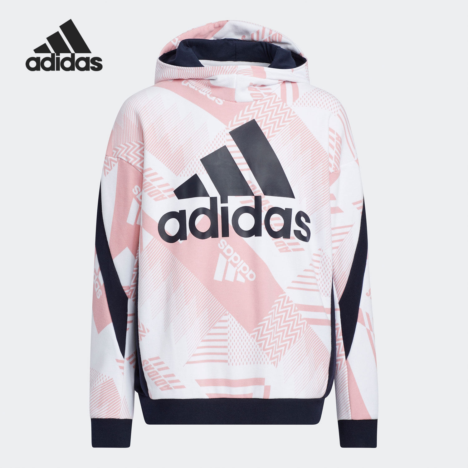 Adidas/阿迪达斯正品休闲女大童时尚运动训练连帽外套 HE0112,童装/婴儿装/亲子装,卫衣/绒衫,淘宝优惠券,粉丝福利购,淘宝优惠卷