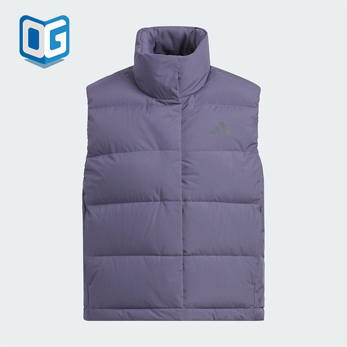 Adidas/阿迪达斯正品2025女士休闲户外宽松保暖羽绒马甲KQ5534