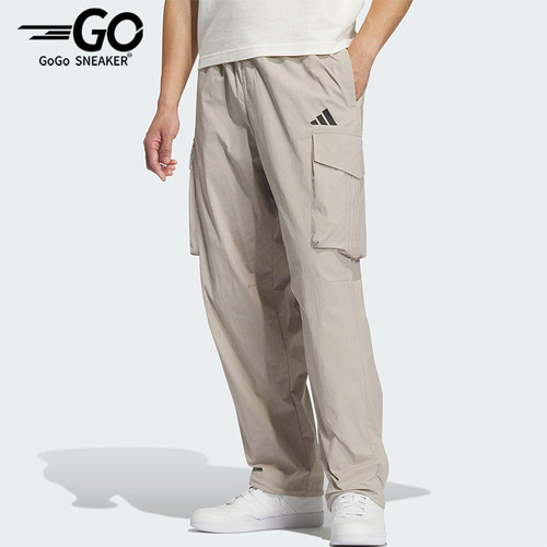 Adidas/阿迪达斯正品2025夏季男士耐穿运动梭织透气工装裤KF2482