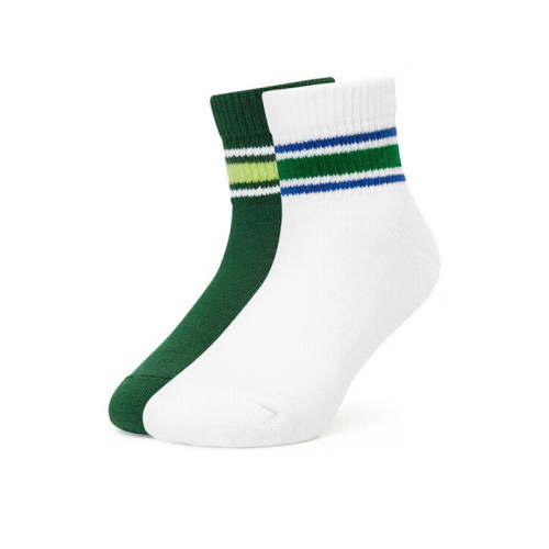 Skechers/斯凯奇正品QUARTER SOCK儿童透气简约袜子两双装