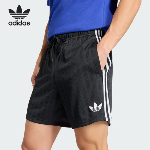Adidas/阿迪达斯正品三叶草男士复古足球系带运动短裤JZ6308