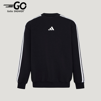 Adidas/阿迪达斯正品2026春季款儿童日常圆领套头针织卫衣KW1207