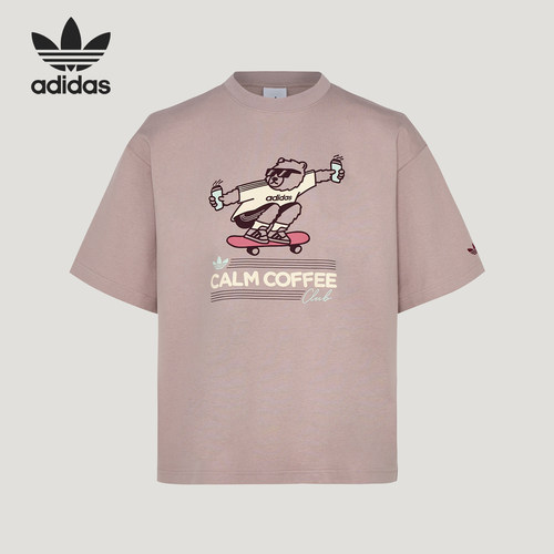 Adidas/阿迪达斯正品三叶草男女经典宽松时尚舒适短袖T恤KY5740