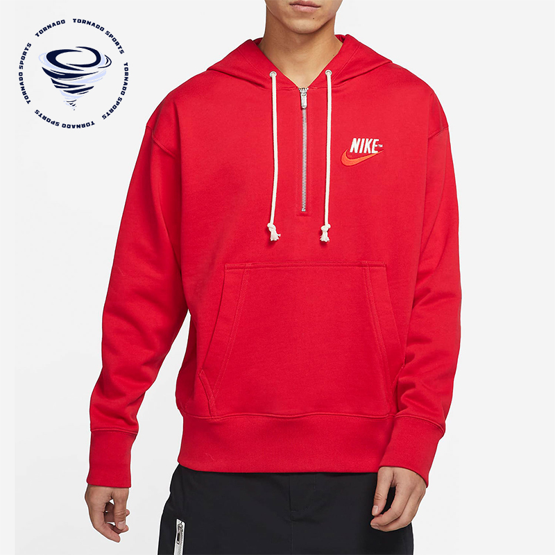 Nike/耐克正品2025冬季款男士日常半拉链连帽套头卫衣DM5280-657