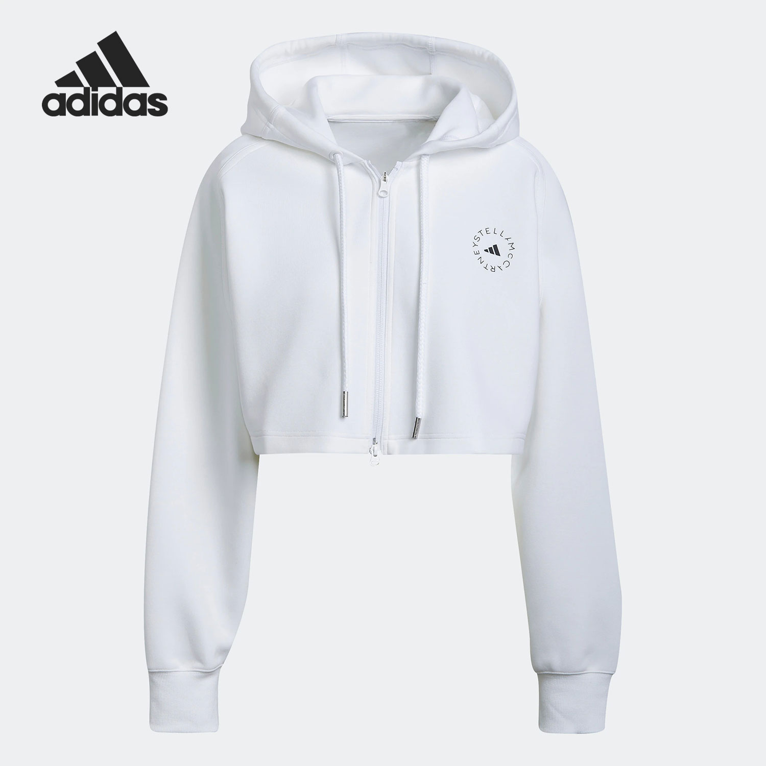 Adidas/阿迪达斯正品smc新款短款女子运动连帽夹克外套H59963