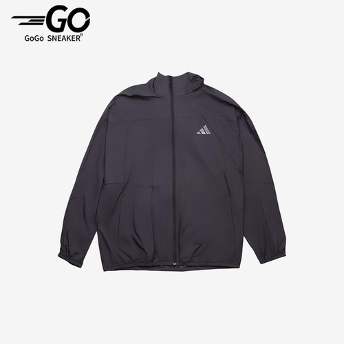 Adidas/阿迪达斯正品2025男士连帽运动训练薄款透气外套KC6009