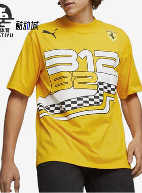 Puma/彪马正品夏季男士透气休闲运动图案训练短袖T恤535799-05